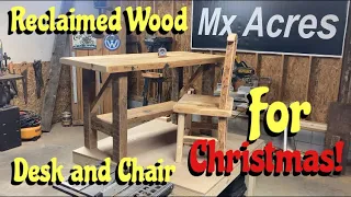 Reclaimed Wood Desk and Chair. How to Build. Part 2