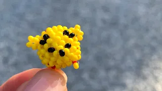 Beaded Winnie-the-Pooh mini amigurumi tutorial