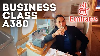 Emirates Business Class A380 - Viagem a Dubai no MAIOR avião do mundo com chuveiro e bar abordo!