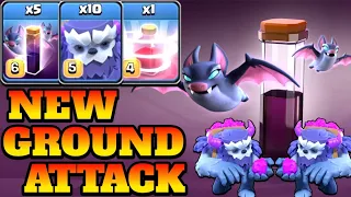 New Th15 Yeti Attack Strategy With Bat Spell & Recall Spell! 10 Yeti + 5 Bats - Th15 Attack Strategy