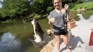 I Took My Wife Fishing!! SMOKED CATFISH! {Catch Clean Cook}