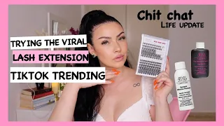 Where have I been? 😀 Chit chat life update + trying the tiktok viral lash extension