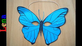 Schmetterling Maske basteln 🦋 How to make a butterfly mask ✂ как сделать маску бабочки