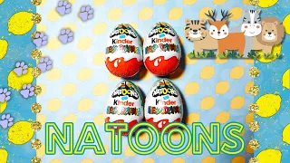 NATOONS Kinder Surprise Unboxing 4 Eggs #kindersurprise  #kinder #surpriseeggs #asmr #unboxing