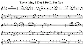 Tenor Saxophone Play-along - (Everything I Do) I Do It for You - Bryan Adams - with sheet music