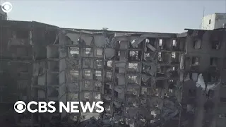 Drone footage shows destruction in Mariupol amid Russia's attacks