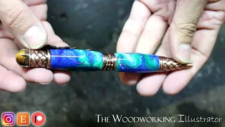 How To Make a Dragon Twist Pen (Time_Lapse)