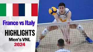 France vs ItalyGame Highlights (6-6-2024) (WEEK 2) Men's VNL 2024|Volleyball nations league 2024