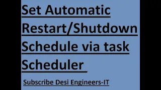 Server/PC automatic shutdown or Restart via task scheduler step by step tutorial #Grouppolicy #GPO