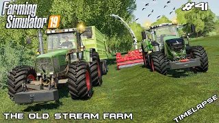 Grass silage harvest 1/2 | Animals on The Old Stream Farm | Farming Simulator 19 | Episode 41