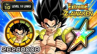 100% EZA 9TH ANNIVERSARY GOGETA LEVEL 10 LINKS + STICKER EFFECT! Dragon Ball Z Dokkan Battle