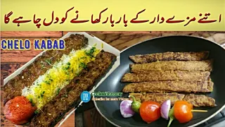 Persian Kabab, No oven No BBQ Grill super easy and fast recipe, Persian koobideh kebab/#CheloKabab