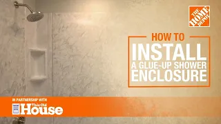 How to Install a Glue-Up Shower Enclosure | The Home Depot with @thisoldhouse