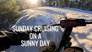 Sunday cruising on a beautiful sunny winter day, eMTB -12