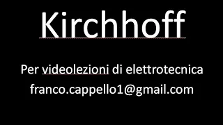 Leggi di Kirchhoff