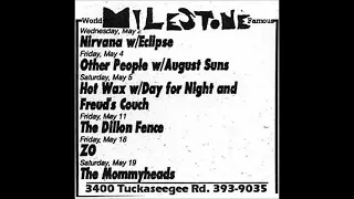 Nirvana, The Milestone, Charlotte, North Carolina, 05/02/90