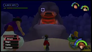 Kingdom Hearts Final Mix - Entrance to the Cave of Wonders Fight