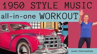 Cardio, Strength, Balance & Stretching with 1950's Style Music | Exercise for Active Seniors