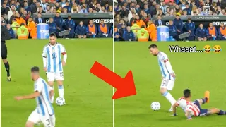 Lionel Messi Sits Down Paraguay Player With Skill in World Cup Qualifiers