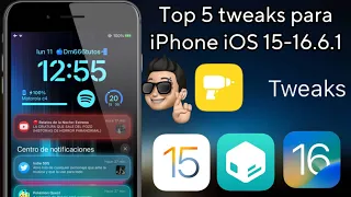 📲🍎Top 5 Tweaks para Iphone IOS 15-16.6.1 Palera1n Winra1n Sileo Jailbreak🔧✅