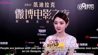 [EngSub] Zhao Liying Interview about Lin Gengxin, Kris Wu, William Feng [Weibo Movie Night 18062017]