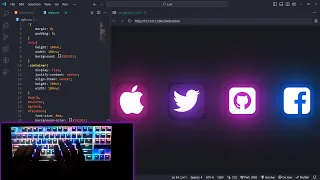 ASMR Coding-CSS glowing icons-No Talking