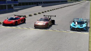 Honda NSX F1 vs Bugatti Bolide vs Koenigsegg Jesko at Monza Full Course