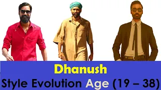 Dhanush Style Evolution .Dhanush Age Evolution (19 – 38)| Danush All Movies List .