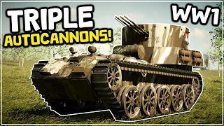 I Built A WW1 Tank With TRIPLE AUTOCANNONS In Sprocket!