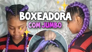 COMO FAZER TRANÇA BOXEADORA COM JUMBO | técnica fácil para iniciantes