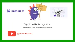 How to Fix "Oops, Looks Like This Page Is Lost" Error in Hostinger
