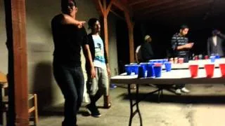 Beer pong at Byrons Kickback