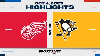 NHL Pre-Season Highlights | Red Wings vs. Penguins - October 4, 2023