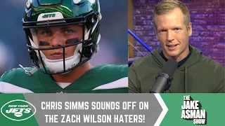 Reacting to Chris Simms' PASSIONATE defense of New York Jets QB Zach Wilson!?