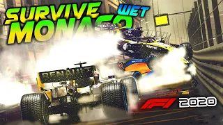 SURVIVE MONACO AT NIGHT, IN MONSOON RAIN! - Extreme Damage Mod F1 Game Keyboard Challenge!