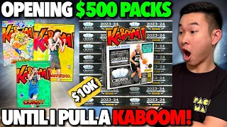 Opening $550 BOXES of CROWN ROYALE until I pull a KABOOM case-hit (INSANE)! 😱🔥