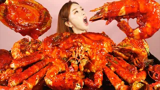 ENG SUB) King Crab🦀 and King Tiger Shrimp🦐 Webfoot octopus🐙 SEAFOODBOIL Mukbang ASMR Ssoyoung