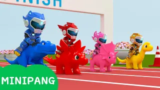 Aprende colores con Miniforce | carrera de dinosaurios | Color play | Mini-Pang TV 3D Play