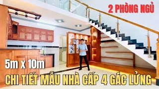 CHI TIẾT Mẫu Nhà Gác Lửng 2 Phòng Ngủ | Nhà Gác Lửng Xây 500 Triệu