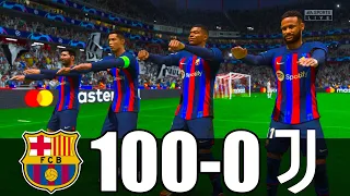 FIFA 23 | RONALDO, MESSI, MBAPPE, NEYMAR, ALL STARS | FC BARCELONA 100 - 0 JUVENTUS | UCL FINAL