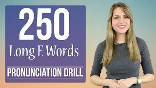 250 Words | Long E Vowel Sound /i:/ | Learn English Pronunciation | Practice Drill