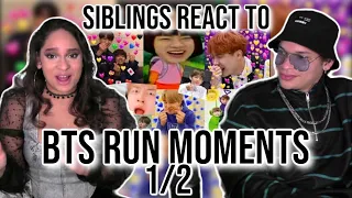 Siblings react to BTS RUN Funny Moments to watch during quarantine 2020| 1/2| REACTION 🤣💜✨