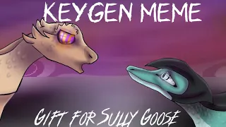 Keygen meme gift for @sxllyGo0se ft Ozwald & Snoflake (lizard form)