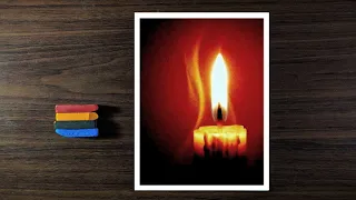 Soft Pastels Drawing / Candle Light / Still Life/ Easy Pastels Demonstration for beginners/ Artwork