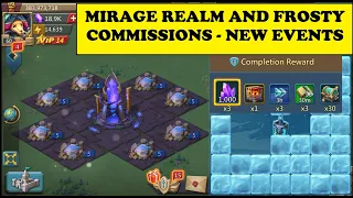 Lords Mobile - FROSTY COMMISSIONS AND MIRAGE REALM - Upcoming events to Lords Mobile