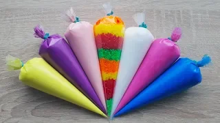 Making Slime Piping Bags - Satisfying Crunchy Slime #65