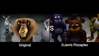 Madagascar 3 Train Scene but with FNAF Characters (Scene Comparisons)