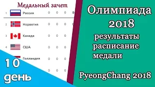 Олимпиада 2018. Результаты, расписание, медальный зачет. День 10