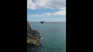 Wyatt Cliff diving at saint martin where the locals don't go