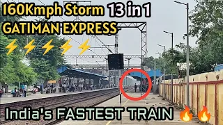 Dangerous WAP5 GATIMAN EXPRESS attacks Asaoti- India's FASTEST TRAIN - INDIAN RAILWAYS